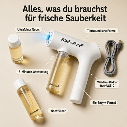 FrischePfote™ - Geruchsneutralisierer für Tierhaushalte
