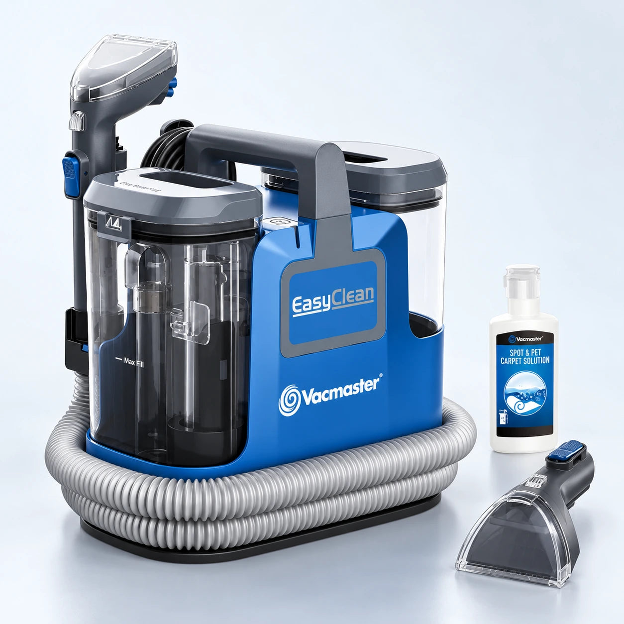 CLEAN-FIT-POLSTER Polsterreiniger mit zwei Reinigungsaufsätzen und Reinigungslösung