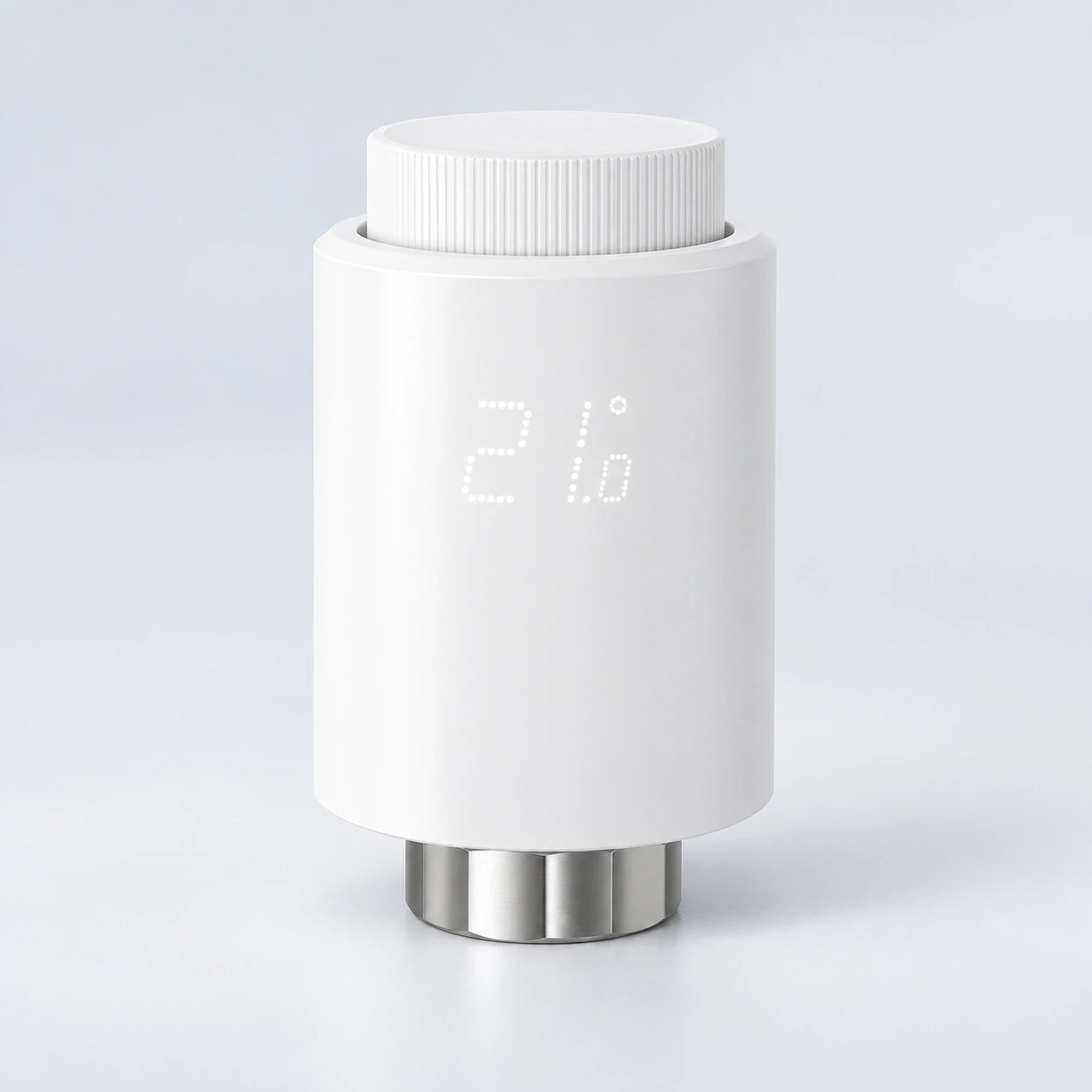 THERMO-CONTROL smartes weißes Zigbee-Heizkörperthermostat mit Drehregler
